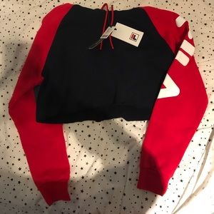 Never worn FILA cropped hoodie